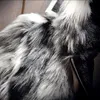 2021 FI Erkek Kışlı Kış İnce Simulati Tilki Kürk Ceketleri/Erkekler Yüksek Kaliteli Boş Zamanlı Kapşonlu Ceketler U6XX#