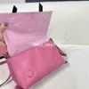 Luxury designer clutch bag Classic Latest color women's shoulder bag Black powder chain Handbag pattern leather women's crossbody bag