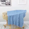 S Super Zachte geboren Meisjes Jongens Inbakeren Wrap Quilts Plaid Peuter Baby Kinderwagen Beddengoed Katoen Gebreide Deken 240311