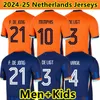 24 25 Holanda Memphis European Holland Club Soccer Jersey 2024 Euro Cup 2025 Dutch Nationa Football Cirtle Men Kit Kit Set Full Home Away Away Away