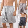 Heren Casual Nachtkleding Satijn Zijde Slaapbroeken Man Losse Home Shorts Pyjama's Loungewear Nachtkleding Herenondergoed Homewear A50 U1lb #