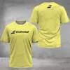 Herr t-shirts herr t-shirt fast färg tenniskläder andningskläder sommar fitness kort slve mens badminton sport pullover t240325