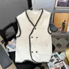 Men's Vests 2024 Spring Autumn Retro Fashion Loose Sleeveless Coats Male V-neck Cardigan Vest Ladies Solid Color Waistcoat D755