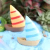 Décorations de jardin 10pcs miniature voile en bois voilier modèle décoration bricolage paysage bonsaï plage décalcomanies couleur mixte
