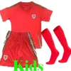 Maillots de football du Pays de Galles JAMES BALE 24 25 Chemises de football de qualité galloise JOHNSON N.WILLIAMS RODON T.ROBERTS CABANGO LEVITT MOORE THOMAS maillot kit enfant