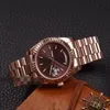 Day Day Rose Gold Orologio Di Lusso marka zegarek na dzień Prezydent Automatyczne zegarki Orologio Da Pols Automatico Lusso Orologio R244D