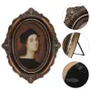 Frame Silicone Molds Home Photo Frame Background Wall Decor Vertical Desktop Holder Resin Lovers Oval Retro Picture