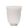 Tasses soucoupes grande tasse à thé en Relief mouton Jade porcelaine blanche une paire de bols Dragons et phénix artisanat fait main