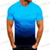 Męskie koszulki Summer popularna męska T-shirt cienki luźne slve męskie gradient Serie