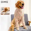 Accesorios OIMG Delantal para perros grandes Bolsillo impermeable Delantal Golden Retriever Prevención de suciedad saliente Perro mediano grande Mascota Comedor Ropa