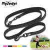 Leashes Truelove 7 In 1 Nylon Dog Leash Reflective Pattern For Walking Double Hook Multifunctional Dog Double Lead Strong Training