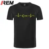 Homens Camisetas Programação Heartbeat C Lauuguage Hacker Camisa Programador de Ciências Jave Homens Verão Manga Curta Algodão Camiseta Tops Exclusivos