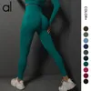 Pantaloni tinta unita AL Set di allineamento a vita alta Elastic Fiess Collant per leggings da yoga per sport all'aria aperta da donna