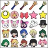 27 couleurs marin lune filles Anime charmes en gros souvenirs d'enfance drôle cadeau dessin animé charmes accessoires de chaussures pvc décoration boucle en caoutchouc souple sabot charmes