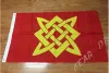 Accessories 3X5FT High Quality Sun Slavs Flag Polyester Russian Spinning Wheel Slavic Kolovrat Runes Banners Free Shipping