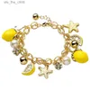 Chain Bluelans 2019 Korean Style Creative Starfish Lemon Charm Bracelet Summer Beach Fruit Bracelet Fashion JewelryC24326