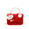 Grand sac rouge pour enfants et filles, cadeau de nouvel an et de noël, petit sac à main parfumé et à la mode, portefeuille zéro pour petite fille