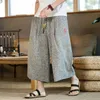 Japonia styl Kimo Pants Men Bann Japan Samurai HARAJUKU Casual Loose Męskie spodenki Yukata szerokie spodnie nogi spodni plus 5xl j0vr#