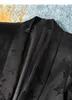 Pantalones de dos piezas para mujer Trajes de jacquard de alta calidad para mujer Chaqueta Abrigo Blazer y pantalón 2 Conjunto Trajes a juego Ocasión formal femenina
