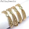 Charme Pulseiras 5 Pcs Na Moda Coração Pulseira Strand Banhado A Ouro Frisado Handmade Mulheres Macrame Jóias Acessórios de Moda Presente