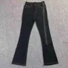 Heren R-o Jeans Correcte versie van microhoorn waxbroek R-o donkerzwarte stijl pure handgeborstelde coating gestapeld casual slanke pasvorm