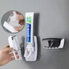 Toothbrush Holders 2Pcs Matic Tootaste Dispenser Wall Mount Dustproof Holder Bathroom Accessories Set Squeezer Drop Delivery Home Gard Otsfn