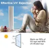 Films Eenrichtingsglasfolie, privacy overdag Hittebeheersing Zonwering Anti-UV-reflecterende spiegeltintfilm Glazen raamdeurbekleding