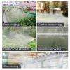 Kits 45W 0.8MM Micro Adjustable Nozzle Cooling Misting Watering System for Garden Building Dedusting Quick Connecter Irrigation Kit