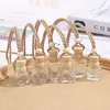 Car Hanging Glass Bottle Empty Perfume Aromatherapy Refillable Diffuser Air Fresher Fragrance Pendant Ornament LT870