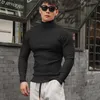 solid Color Lg Sleeve Spring And Autumn Casual Thread Hoodie Lg Sleeve High Collar Men's Warm Daily Outdoor Sports Trend 01ks#