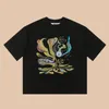 Mannen T-shirts 2024 Kwaliteit Streetwear Merk HOUSE OF FOUTEN Gedrukt Vintage Kleding Losse Oversized Shirt Tops Tees Voor mannen