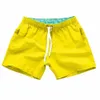 Casual Effen Kleur Zomer Strand Shorts Broek Mannen Trekkoord Zwembroek Sneldrogende Heren Board Badpakken L3ag #