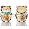 Presentförpackning Söt kanin Lion Cat Hedgehog Animal Shape Plastic Stand Up Zipper Lock Packaging Bag For Biscuits Candy Coffee Food Storage DH1VG