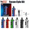 Yocan Cylo E Cigarette Kit Wax Vaporizers C4-DE Plus Coil OLED Display 1400mAh Vape Pen Kits Herbal Vaporizer 100% Authentic