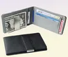 Fashion Solid Men039s Thin Bifold Money Clip Leather Wallet with A Metal Clamp Female1456222