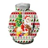 مضحك Santa Claus Gifts Graphic Sweatshirts Merry Christmas Reindeer Sock 3D Hoodies for Men Clothing Y2K Women Pullover X0CX#