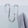 Hooks Black Metal Double S-Hook Stainless Storage Hangers Bathroom Organizer Accessories Pan Hanger Useful Kitchen Tools