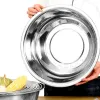 Basins Bowl Steel Mixing Wash Vegetable Large Bowls Metal Fruit Deep Washing Kitchen Stirring Stainless Basin Egg Prep Sourdough Soup