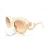 Retro cirkel Symbole zonnebril voor vrouwen onder de 20 feestartikelen mode gradiënt paars frame rond damesbril uv400 manuf7670639