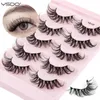 ysdo 3510 أزواج 3D Mink Lashes Faux Fluffy Lash Natural Soft Full Resulable False Easelash Crisscross Eyelashes 240318