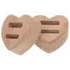 Smyckespåsar 2st Ring Holder Heart Shaped Wedding Display Rack Stand