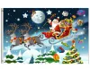 Accessories Merry Christmas Flag Winter Holiday Vintage Santa Sleigh Deer Flying Snow Village Night Flags Banner Indoor Outdoor Party Decor
