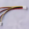 Hochwertige 4Pin IDE Stromkabel HY1578 4 Pin Molex Stecker auf 3 Port Molex IDE Buchse Netzteil Splitter Adapterkabel
