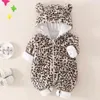 geboren baby fluweel rompers kinderen jongens meisjes winter baby gewatteerde jumpsuits peuter outfits dikke baby's warme wol bovenkleding 240322