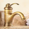 Bathroom Sink Faucets Basin Antique Brass Single Handle Vintage Deck Mount Torneiras Cold Bath Mixer Water Tap