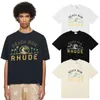 rhude shirt heren deigner t-shirt casual mode korte mouw Europe amerika mannen dames rond nek us size s-xxl