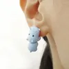 Boucles d'oreilles 1 paire Animal dessin animé boucle d'oreille femmes mignon dinosaure petit chien baleine argile morsure oreille bijoux cadeaux drôles mode Anime