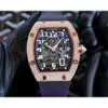 Richar Designer Mechanical RM6702 Zegarek zegarki na nadgarstki szkieletu dla mężczyzn luksusowe wysokiej jakości obudowa z włókna węglowego Wodoodporne szafir