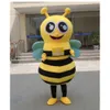 Costumes de Mascotte Halloween Noël Mignon Abeille Mascotte Dessin Animé En Peluche Déguisement Costume De Mascotte