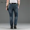 2021 Hommes Printemps et Automne Nouveau Droit Rétro Jeans Busin Lâche Stretch Slim Pantalons Décontractés D'âge Moyen Z0OT #